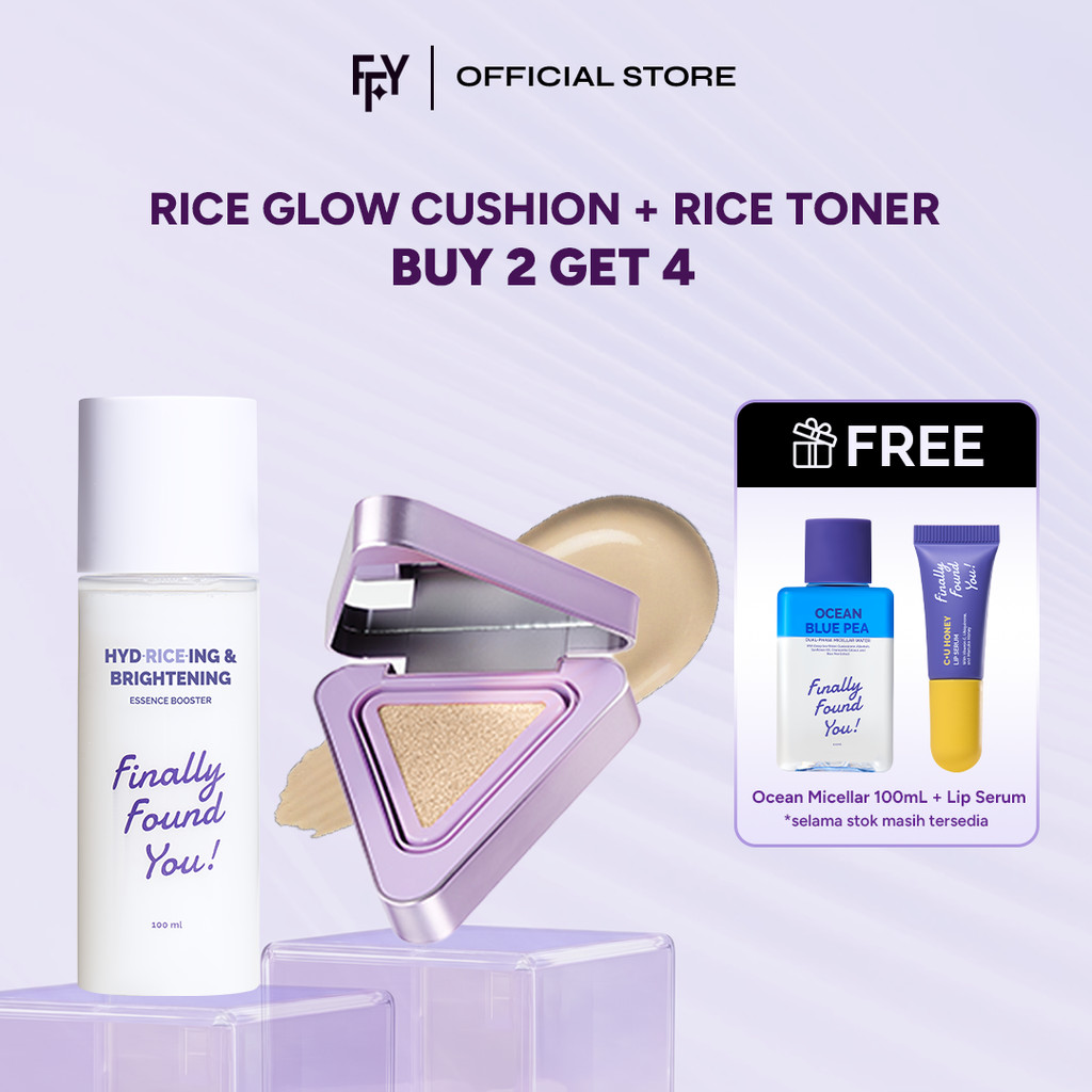[EXCLUSIVE SHOPEE] [BUY 2 GET 4] Makeup & Lip Care Kit Finally Found You (Rice Glow Cushion + Bright
