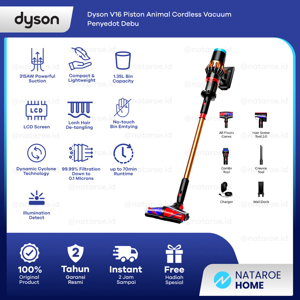 Dyson V16 Piston Animal Cordless Vacuum - Penyedot Debu