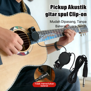 Pickup Akustik spul gitar tempel Spul Pick Up gitar akustik Clip-on