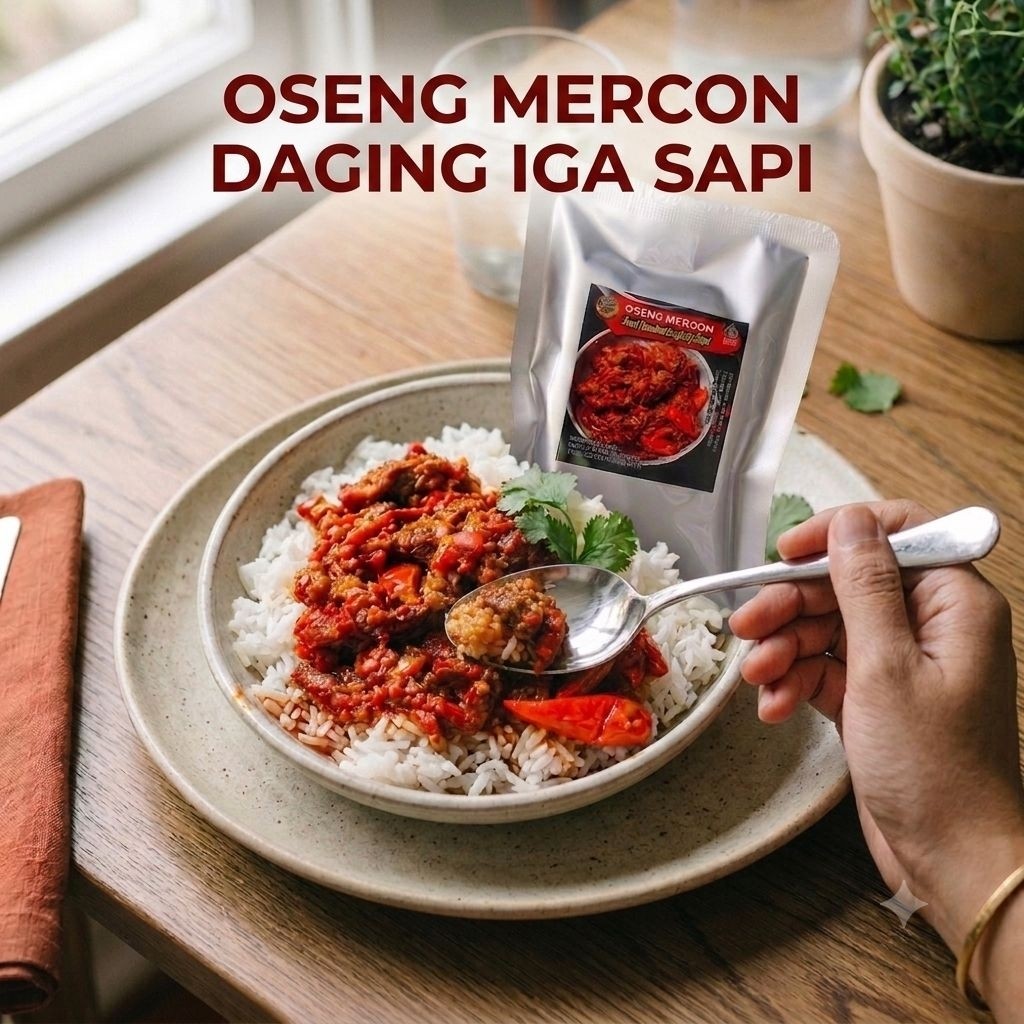 SAMBAL/OSENG MERCON DAGING IGA SAPI PREMIUM  60gr