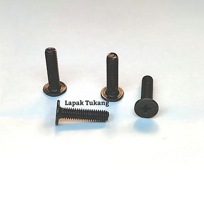 Baut Hitam Cm M2.5X12 D6 Baut M2.5X12X6 Thin Head Flat M2.5 Baru