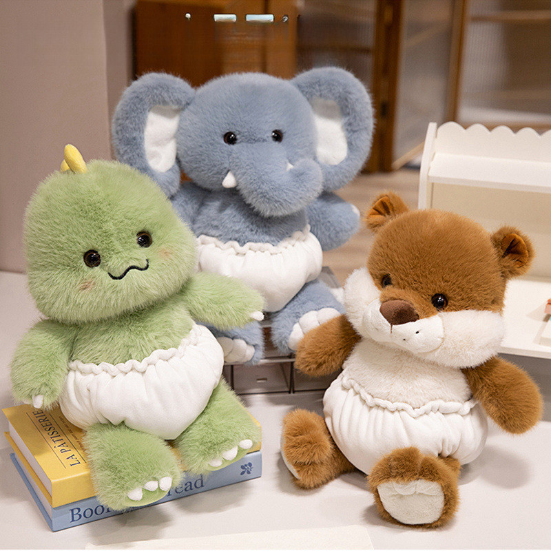 Boneka Mainan Plush Gajah Dinosaurus Berang-berang yang Lucu sebagai Hadiah
