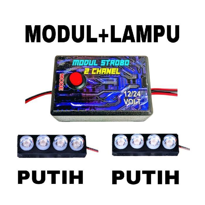 Modul STB 2CH Otomatis & Manual Untuk Kendaraan Mobil Motor 12v 24v Car - PUTIH+MODUL, 12V