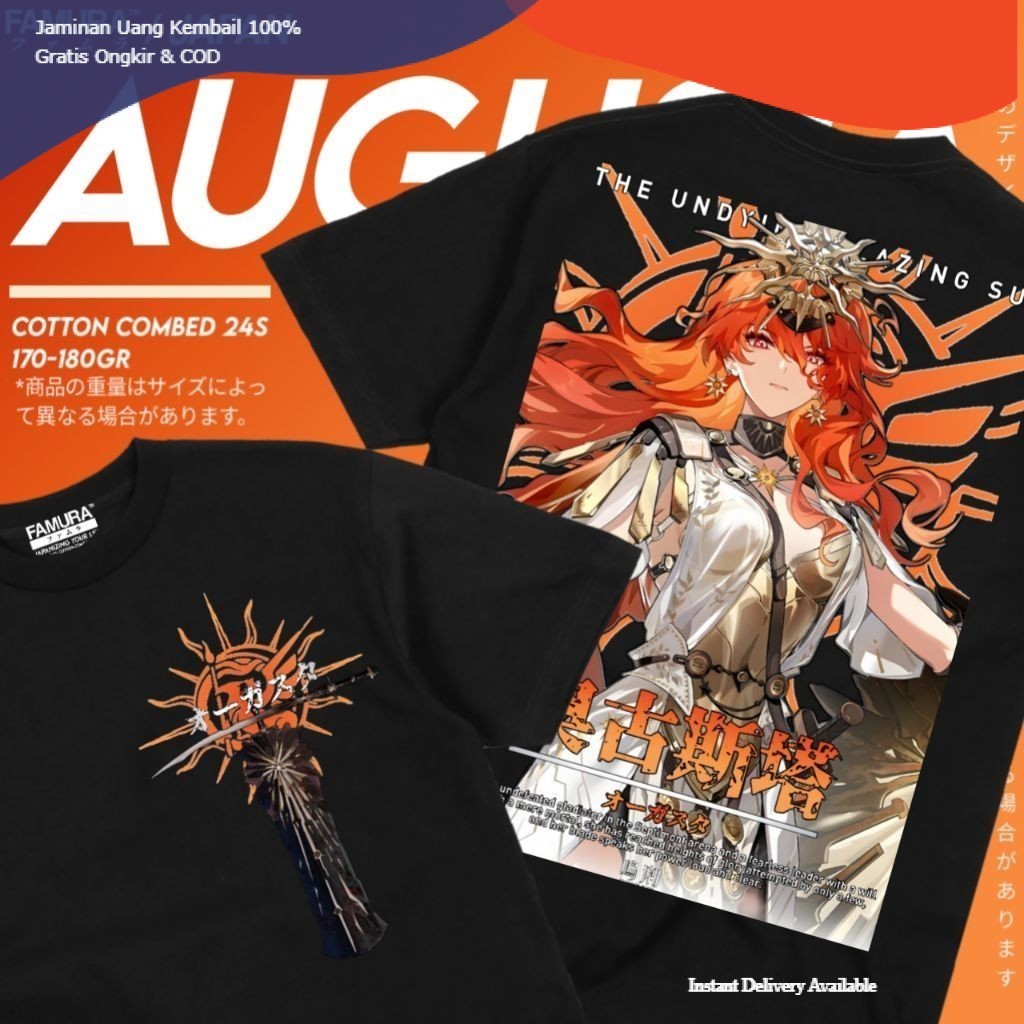Kaos Baju Distro Game Augusta Wuwa - Wuthering Waves
