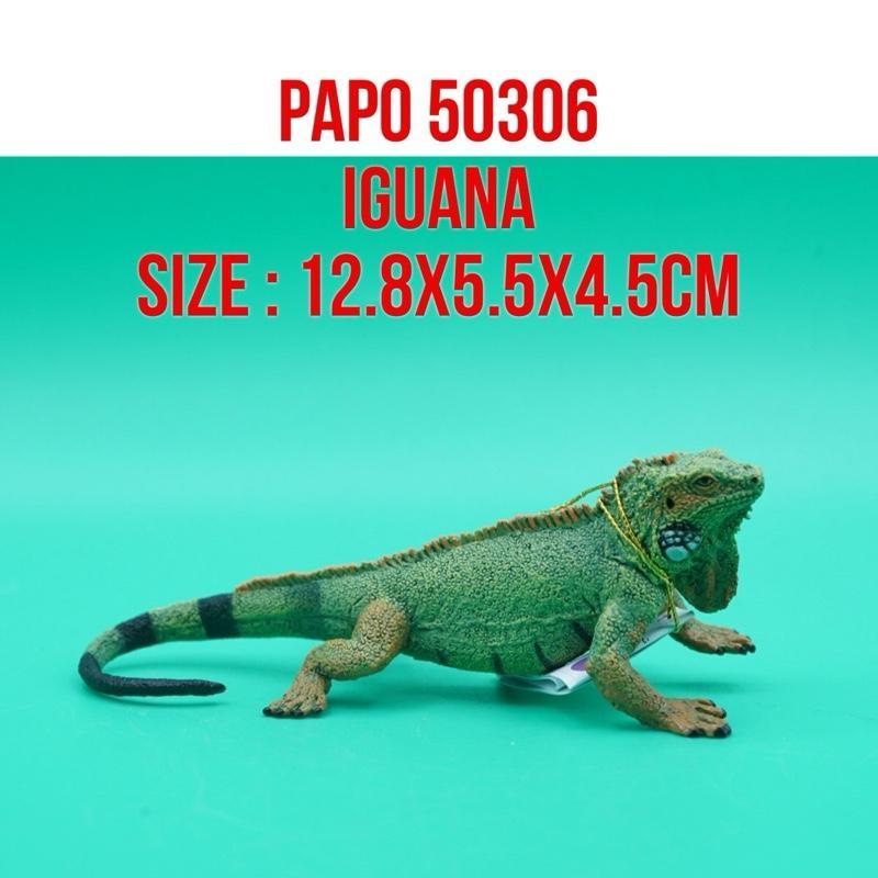 Papo 50306 Iguana Kadal Iguana Hijau Iguana iguana | Mainan Figure Binatang Miniature Hewan Animal F
