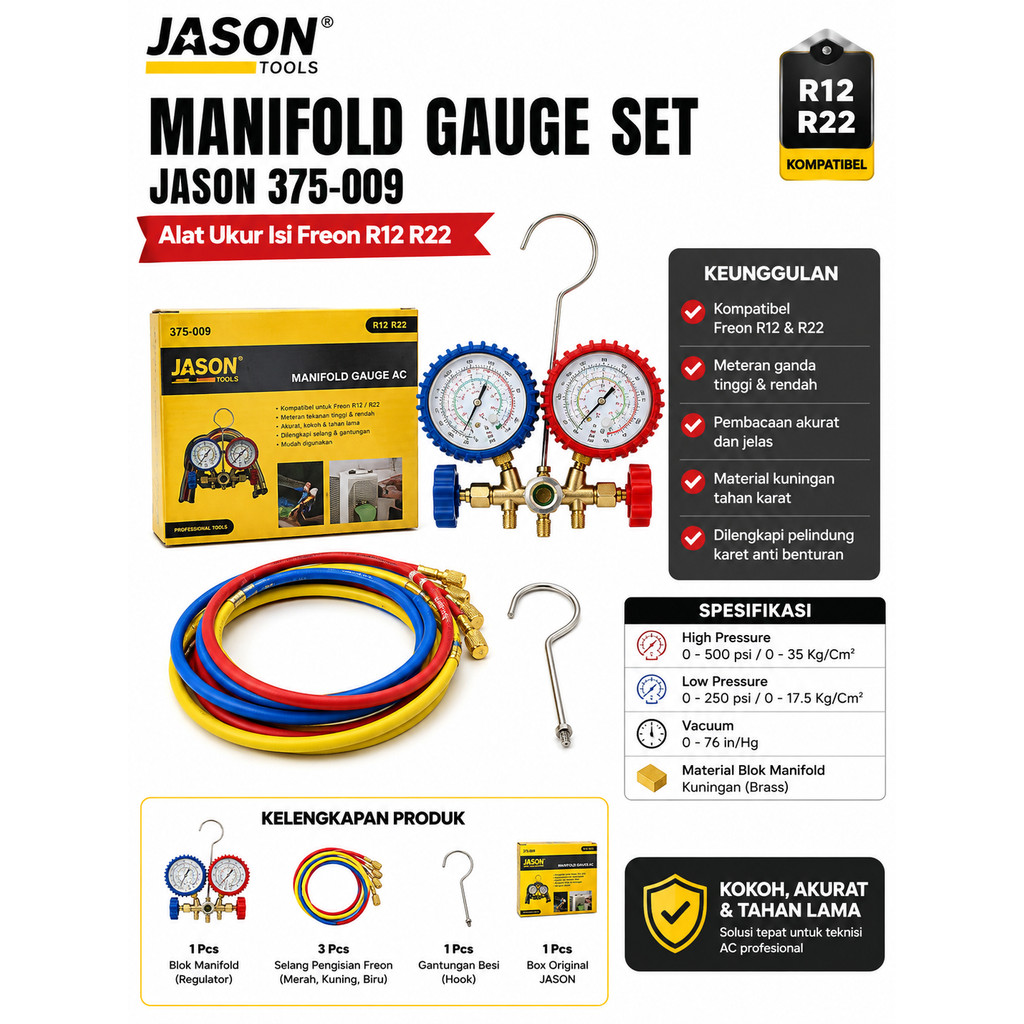 JASON REGULATOR FREON AC SET R12 R22