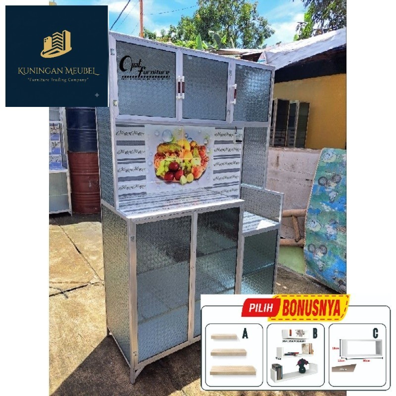 PROMO Rak Piring 3 Pintu Magicom Minimalis Termurah Terlaris Cirebon Kuningan Majalengka Indramayu S