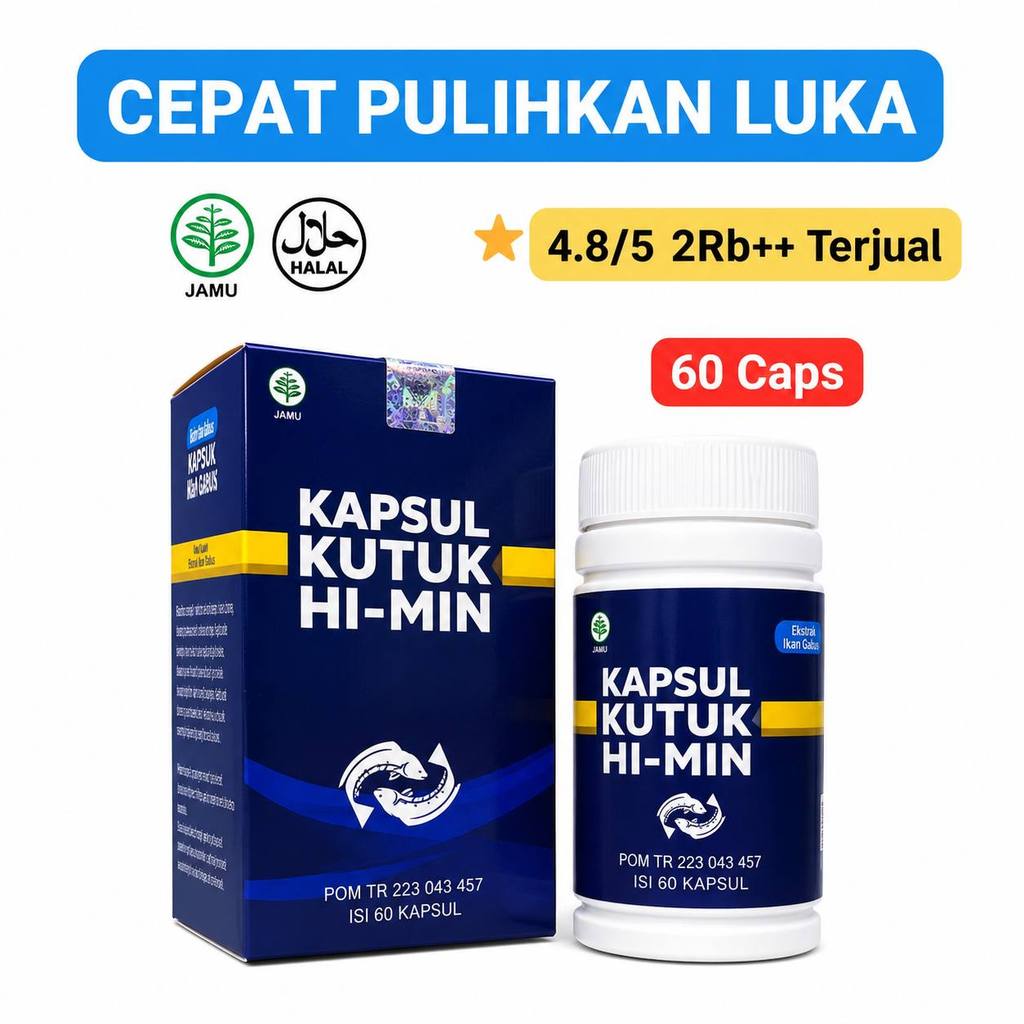 Kapsul Kutuk Himin Ekstrak Ikan Gabus Kutuk Asli Original Isi 60 Kapsul