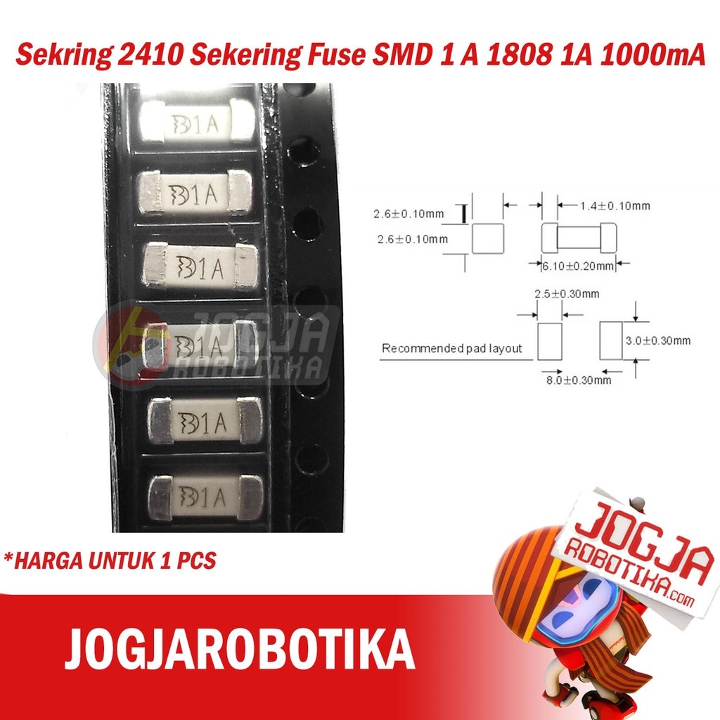 Sekring 2410 Sekering Fuse SMD 1 A 1808 1A 1000mA