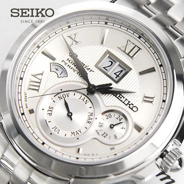 Seiko Premier SNP051 SNP051P1 Kinetic Perpetual Calendar