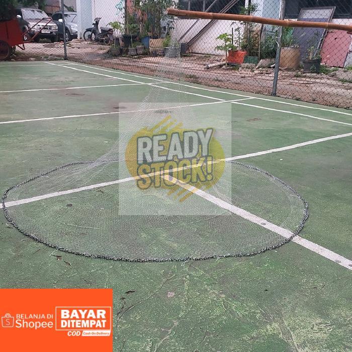 jala ikan dan jala udang kecrik 1,3 meter lubang jari kelingking jala ikan jala sungai jala lempar