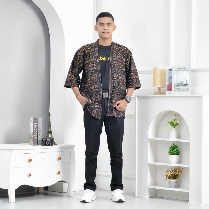 KIMONO BATIK PRIA  BLEZER PRIA OUTER PRIA BATIK PRIA  ZHANG JAYA