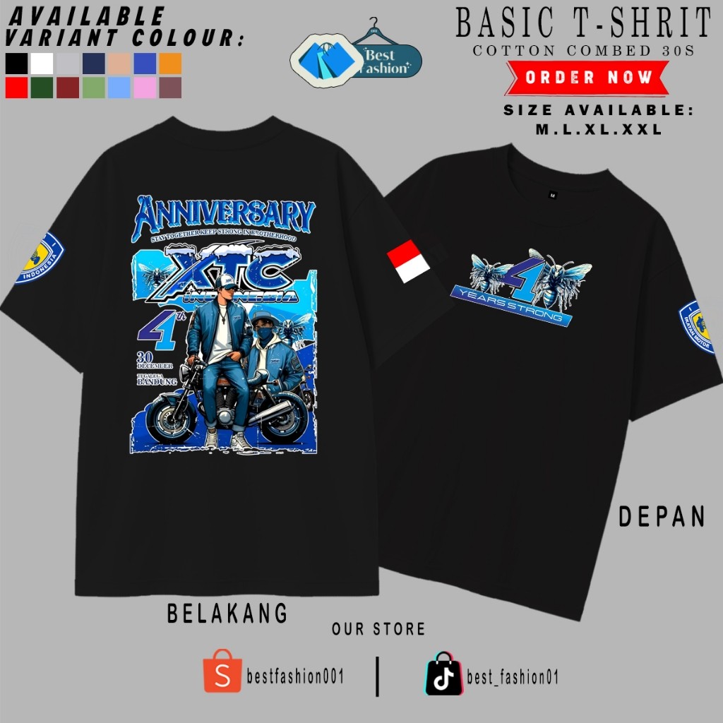 KAOS ANNIVERSARY XTC 41TH BAJU XTC INDONESIA TSHIRT DISTRO ORIGINAL SABLON DTF