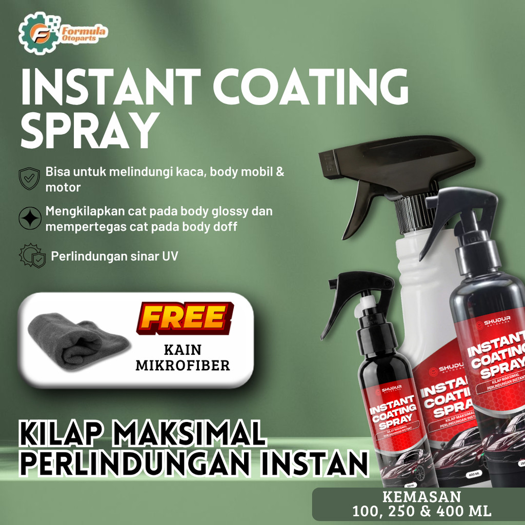 Pengkilap Body Mobil Motor Instant Coating Semi Coating Hydrophobic Glossy Doff -AFRM