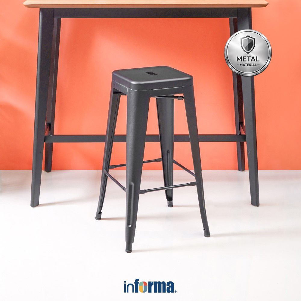 Informa London Z Bangku Bar Metal Bar Stool Kursi Tinggi Barstool Kursi Bar Bangku Tinggi