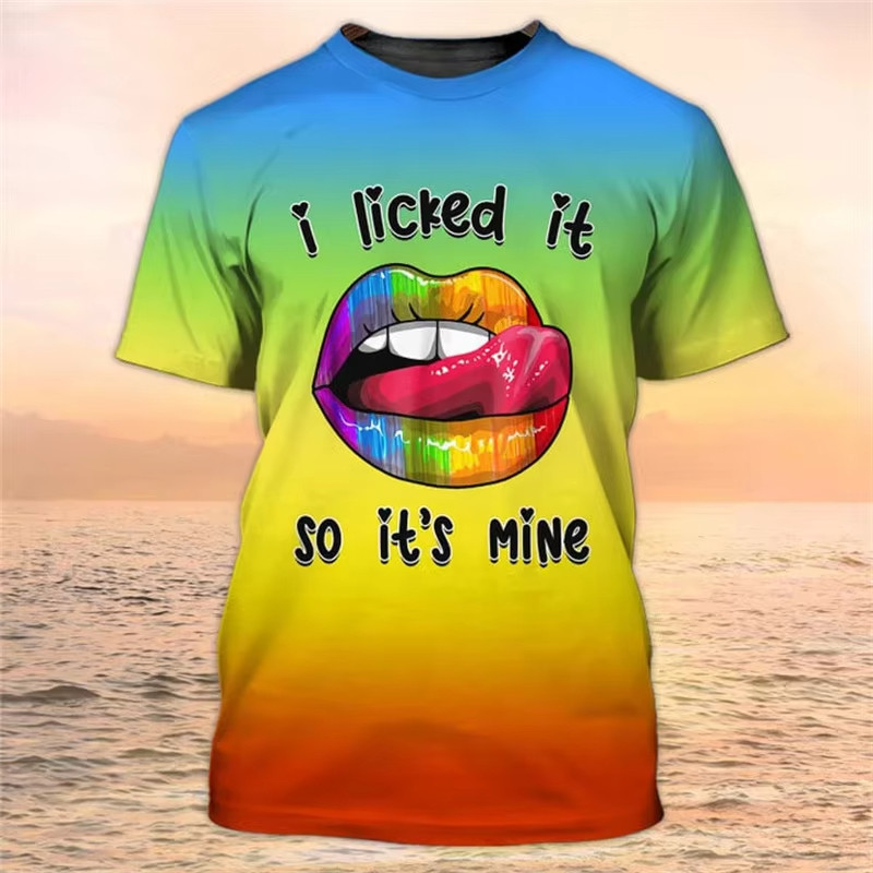 Kaos Cetak LGBT Pride 3D Untuk Pria Kaos Pasangan Gay LGBTQ Cinta adalah Cinta Bendera Pelangi Lenga