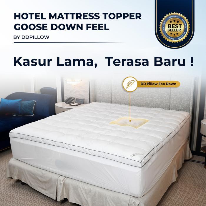 DDPillow Mattress Topper Hotel Goose Down Feel | Matras Topper Kasur Hotel Bulu Angsa Sintetis | Teb