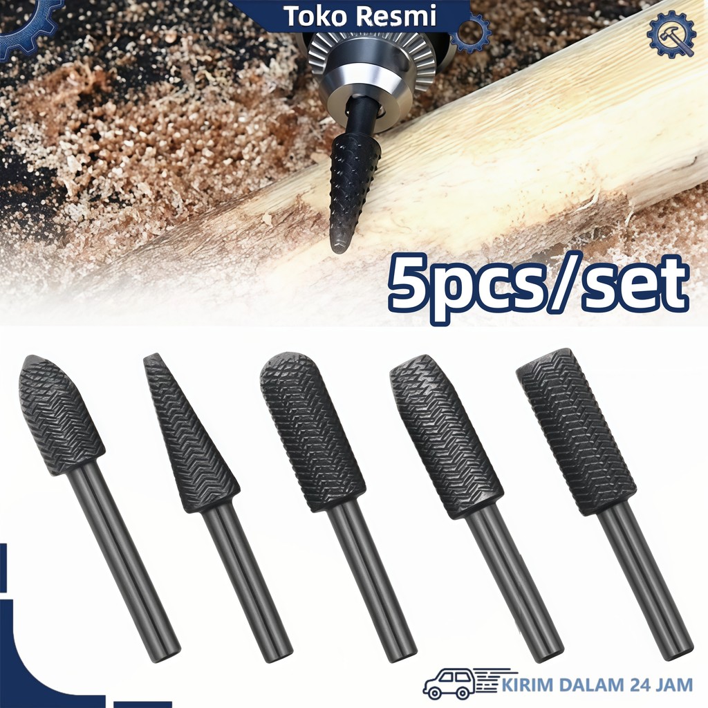 5Pcs Mata Bor / Mata Tuner /Mata Cuner / Rotary - Mata Bor Besi Ukir Kikir Mini Grinder
