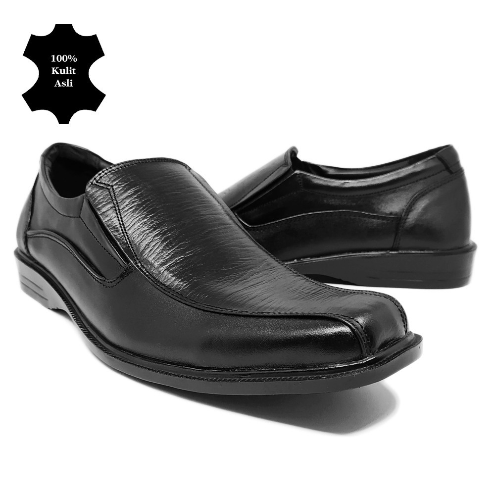 PROMO davalo Sepatu Pantofel Pria Formal Kerja Kantor Kulit Sapi Asli Cibaduyut Bandung