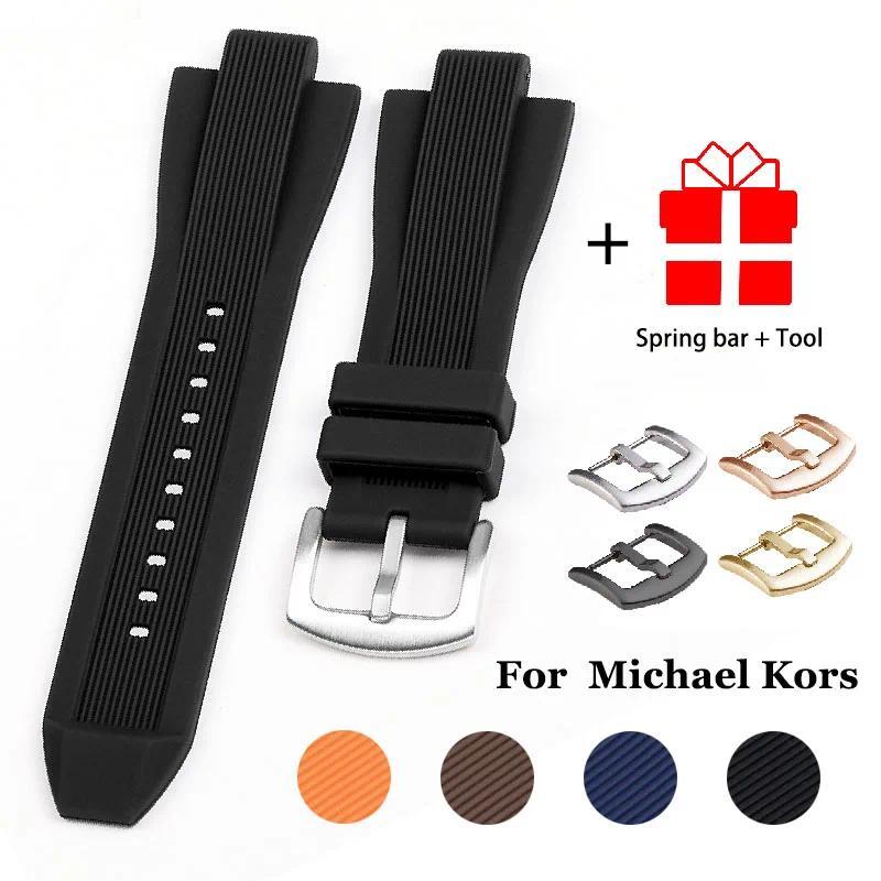 Waterproof Silicone Strap For Michael MK8184 MK8729 MK9020 MK8152 MK9020 MK9026 Smart Watch Bands Wa