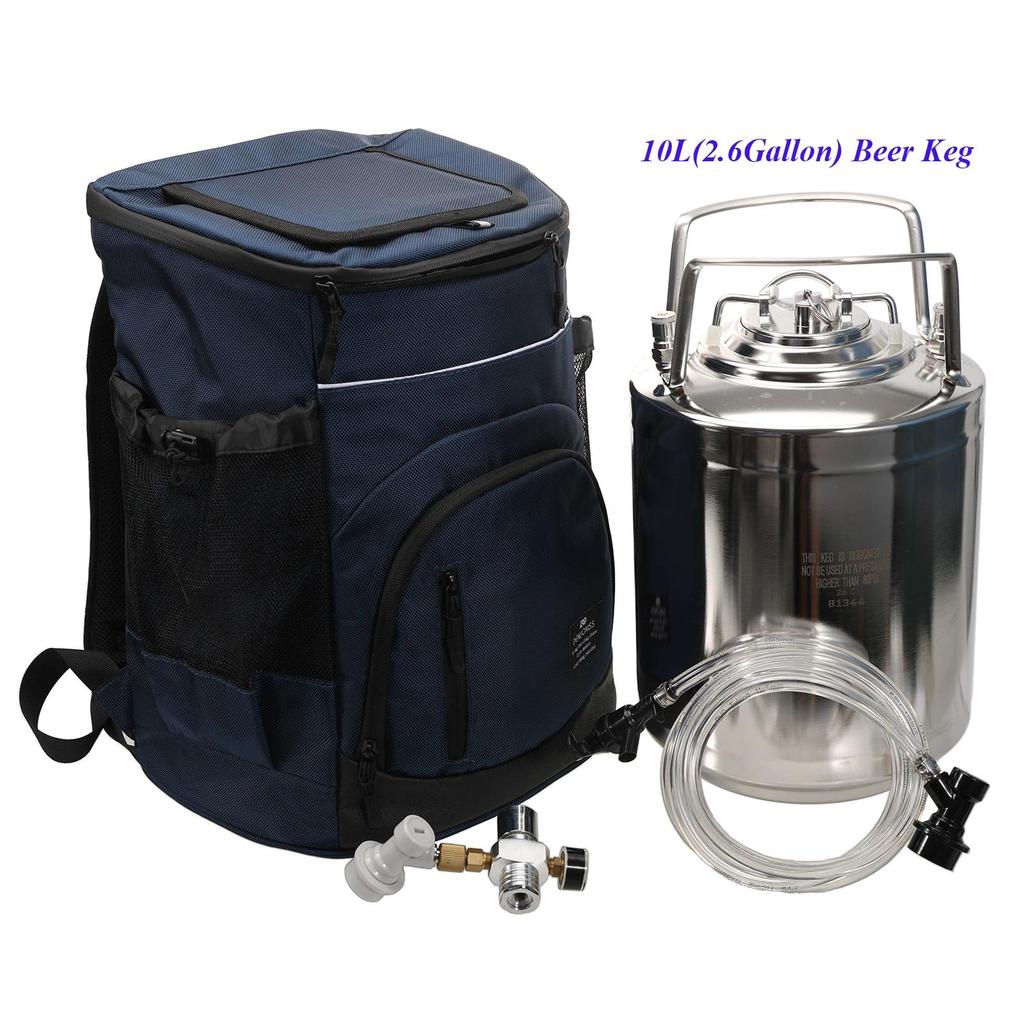 Craft Beer Backpack Kit 10L Cornelius Beer Keg Soft Keg Cooler Co2 Portable Travel-friendly Picnics 