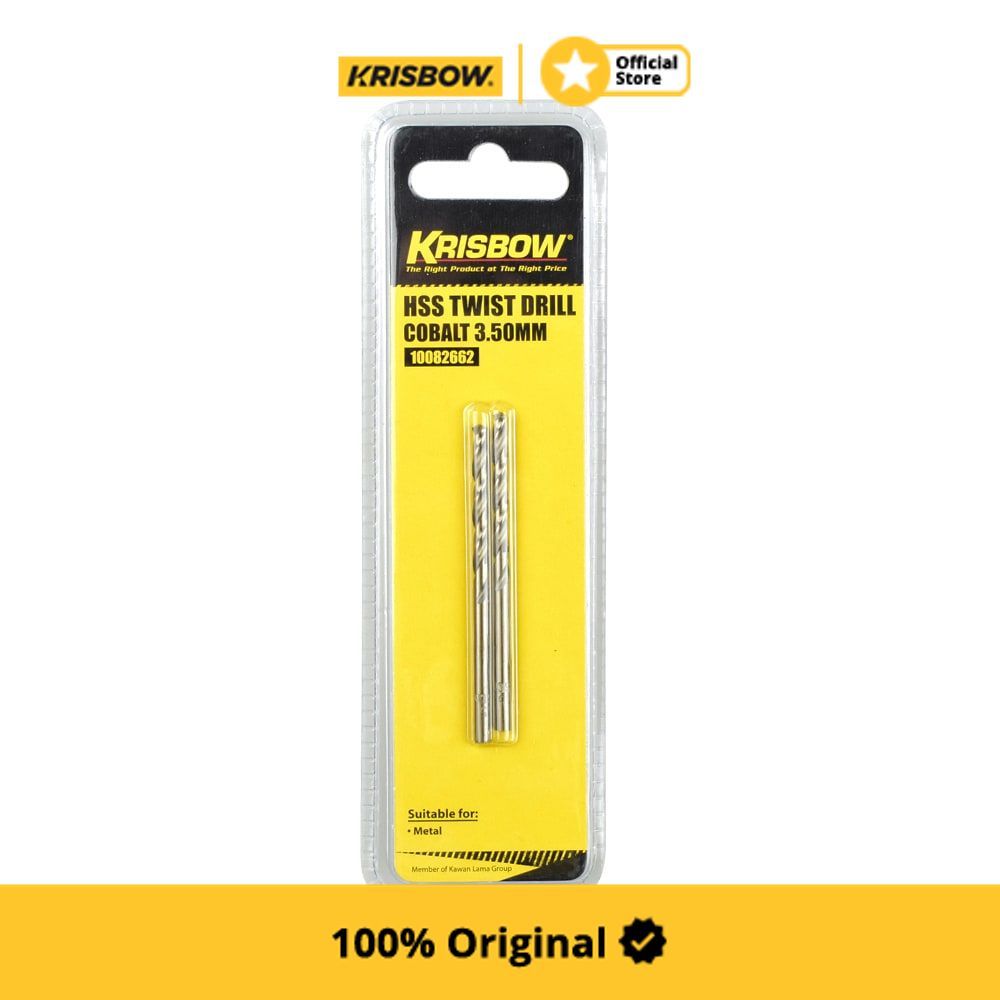Krisbow Mata Bor Metal 3.5 mm Drill Bit Mata Drill Ujung Bor Bit Bor