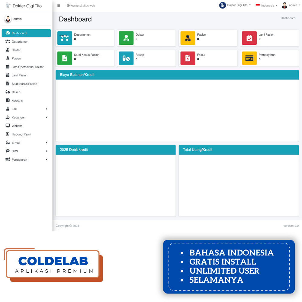 Software Aplikasi Klinik Dokter Gigi Umum Bahasa Indonesia Source Laravel