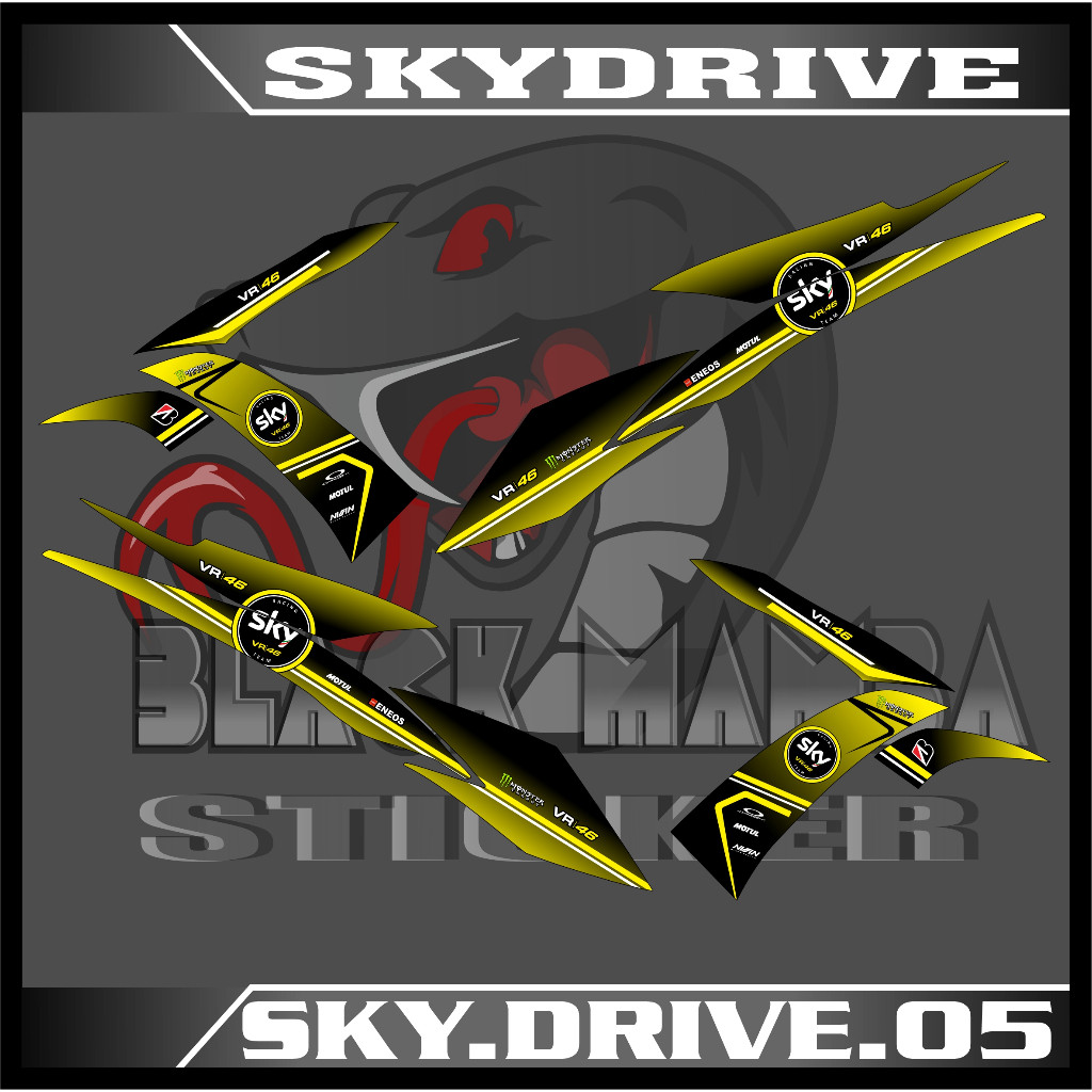 Striping SKYDRIVE sticker list variasi STICKER SKYDRIVE CODE 05