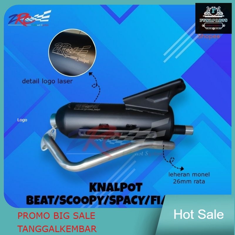 KNALPOT BEAT/SCOOPY COPY CMS ZRC
