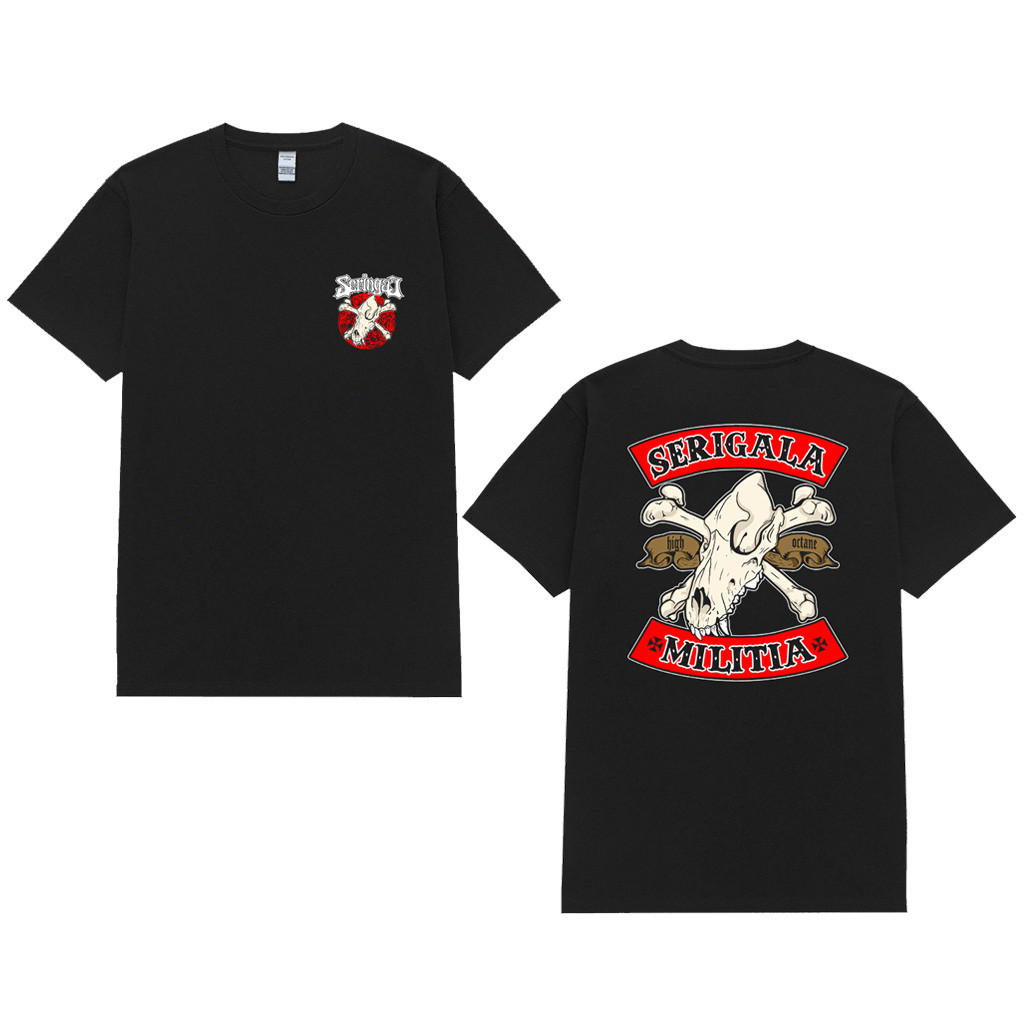 (COD) Kaos Band SERINGAI  "Serigala Militia" PREMIUM TSHIRT + Free Stiker/ Kaos Band / Baju Band / B