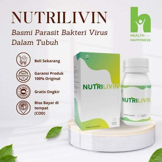 Klerex NUTRILIVIN 100% ORIGINAL BPOM OBAT HERBAL PEMBASMI PARASIT CACING KUTIL PAPILOMA BAU BADAN 30