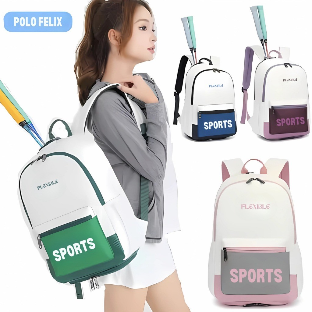 Ransel Badminton Perempuan Tas Raket Ransel Waterproof Keren