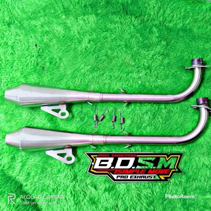 knalpot BMX CUB pnp motor supra vega jupiter Free Laser Nama gratis - fullset, karisma