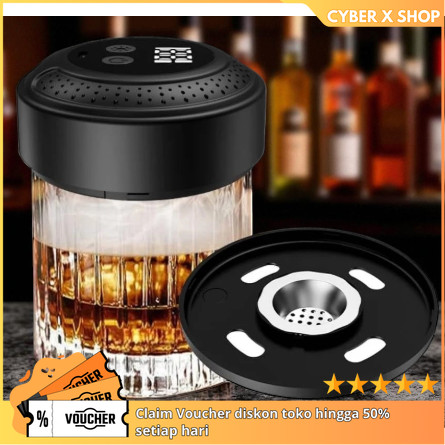 [CYBER] Alat Pengasap Elektrik Cocktail LED RGB | Peralatan Bar Rumah Tangga | Smoke Infuser Whisky 