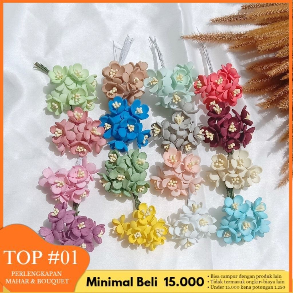 SG - BUNGA SPONS SAKURA MINI / BUNGA SAKURA / SAKURA MINI / BAHAN MAHAR