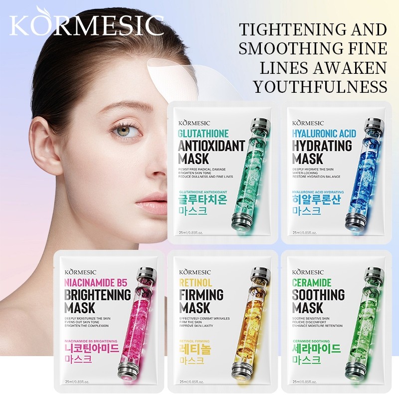 Hydrating Sheet Mask Essence Serum Masker Wajah Korea Brightening Niacinamide BPOM Kormesic Best Sel