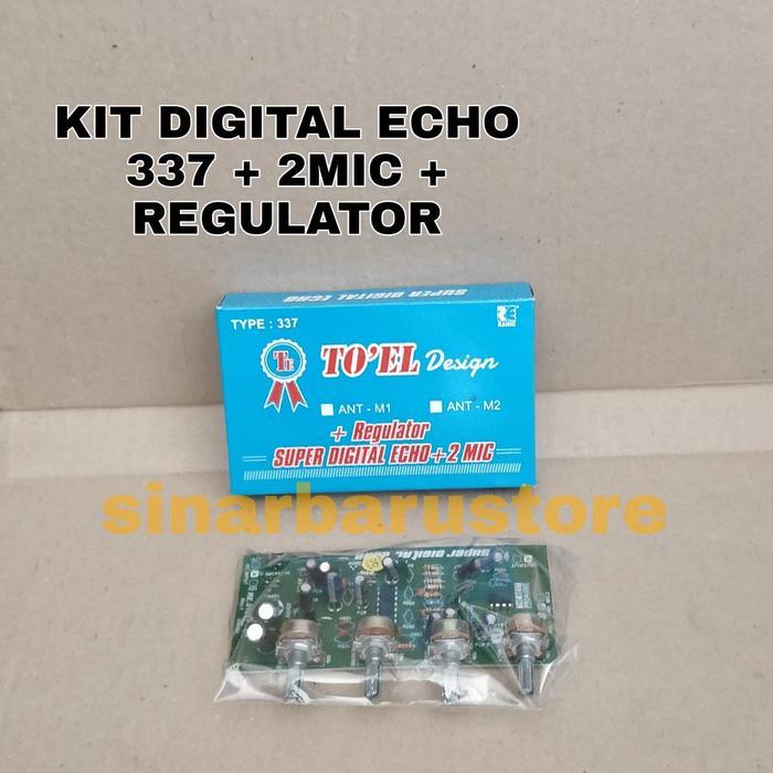 KIT SUPER DIGITAL ECHO + 2 MIC + REGULATOR RANIC TYPE-337 MURAH