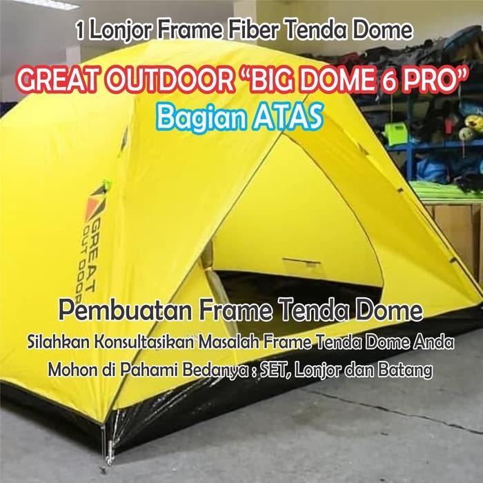 SETING FRAME TENDA DOME GREAT OUTDOOR "BIG DOME 6 PRO" BAGIAN ATAS