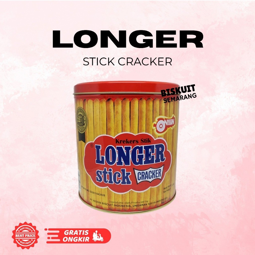 Nissin Longer Stick Crackers 500gr Kaleng Nissin Longer Stick Crackers