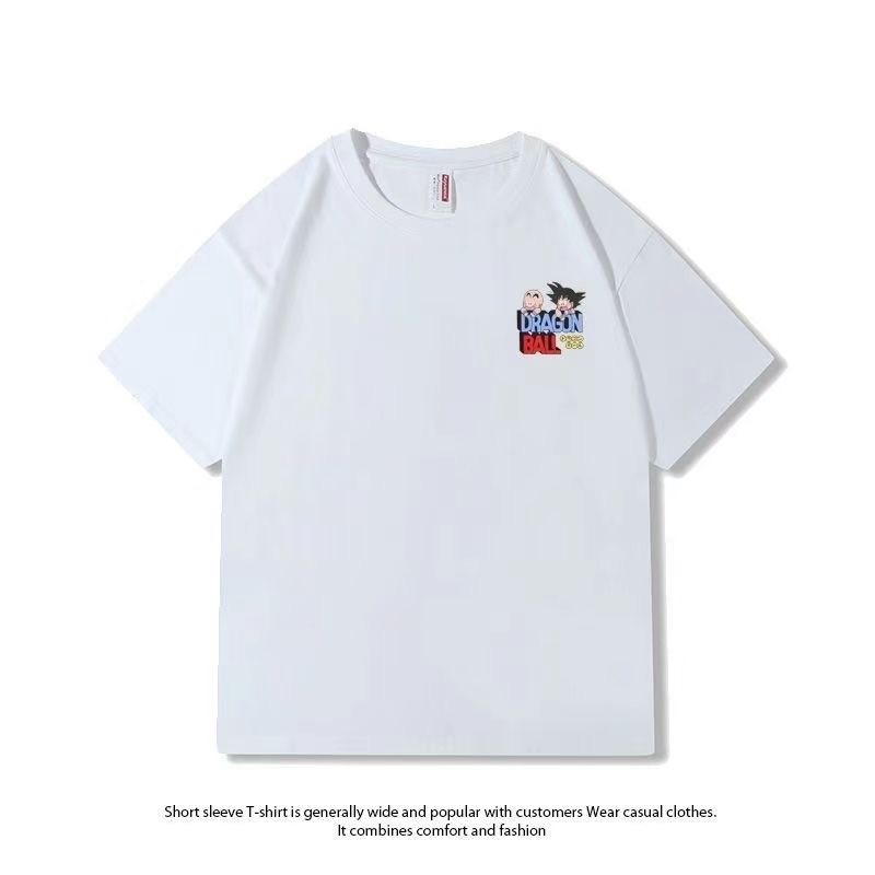 Kaos Lengan Pendek Unisex Grafis Retro Anime Dragon Ball Mini Print Oversized - Katun Premium Trendy