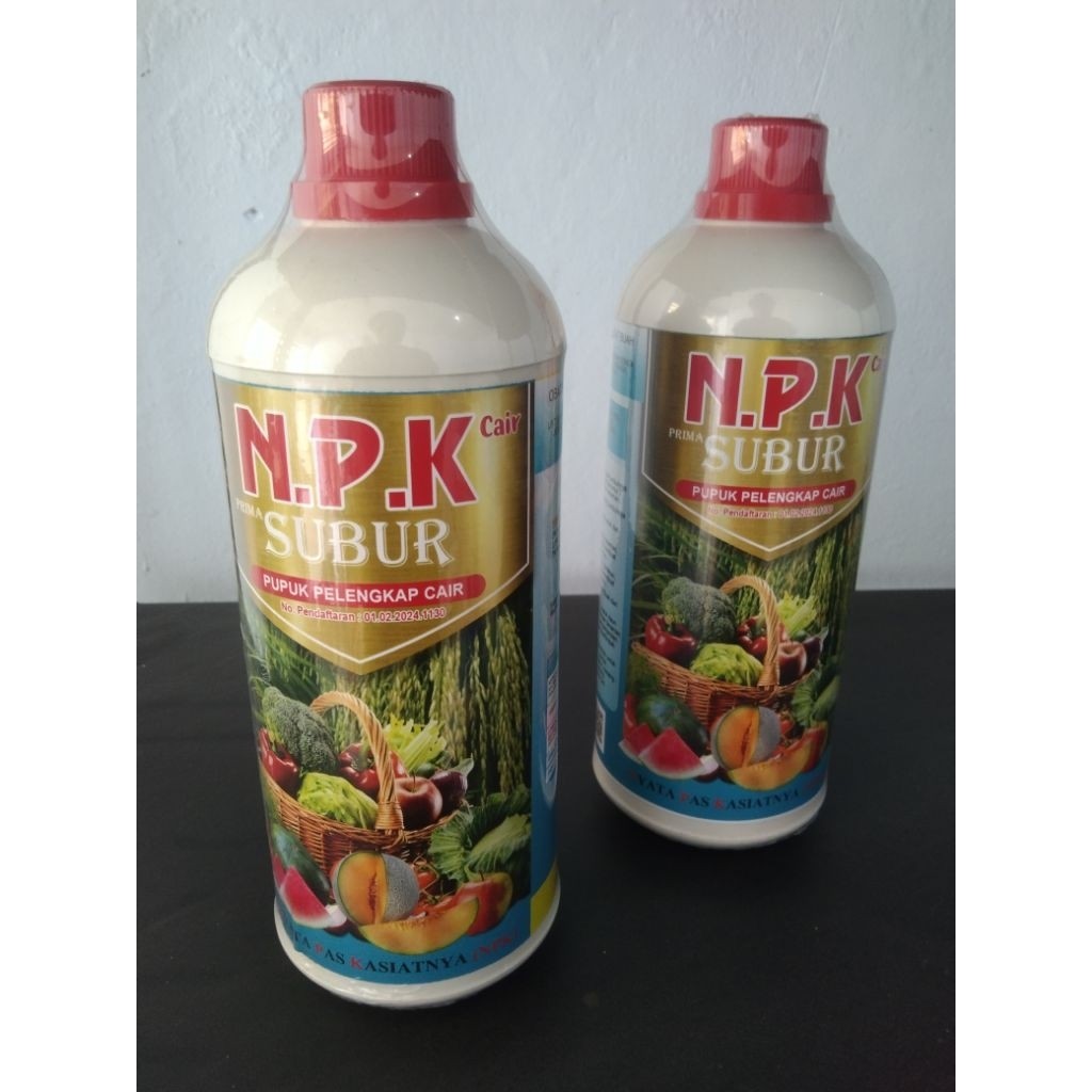 NPK Cair SUBUR 1 Liter (bonus kaos) - Pupuk Pelengkap Cair Tanaman Buah & Sayur | Cepat Subur & Pane