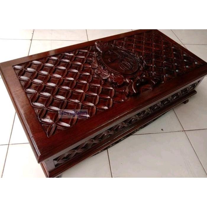 Kotak Pusaka Pusaka Kayu Jati Ukir Logo Kraton Solo