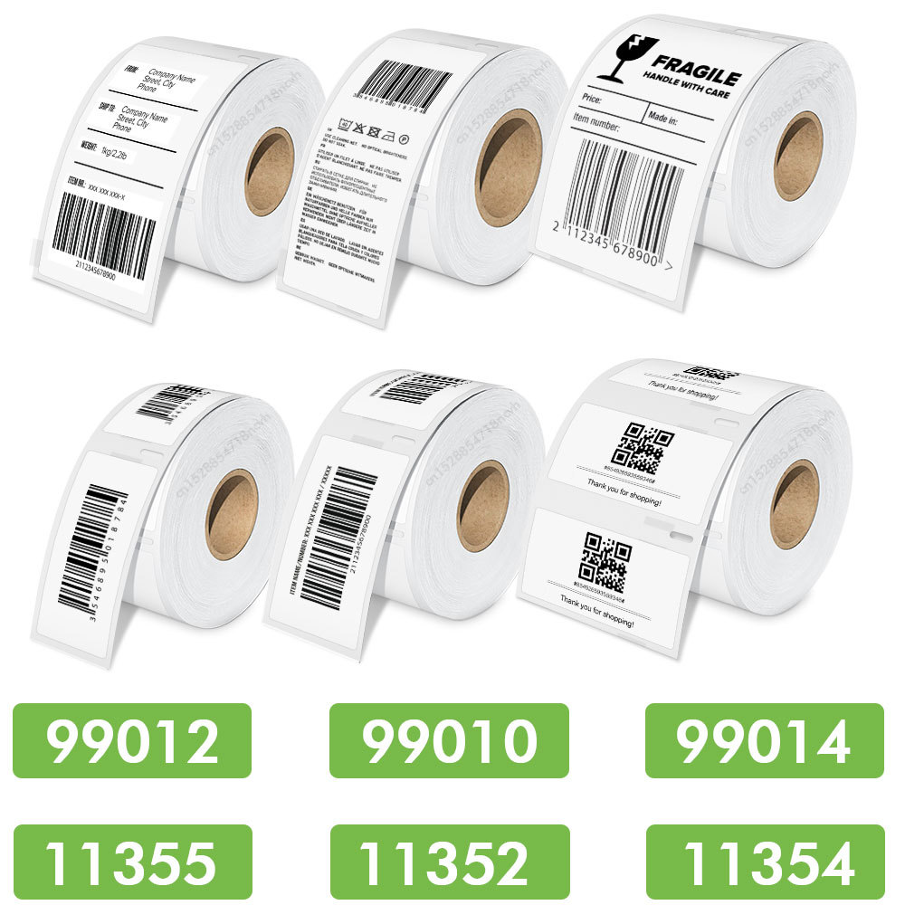 1 piece Compatible Dymo LabelWriter Printer Label Rolls 99014 99012 99010 11352 11354 11355 White Th