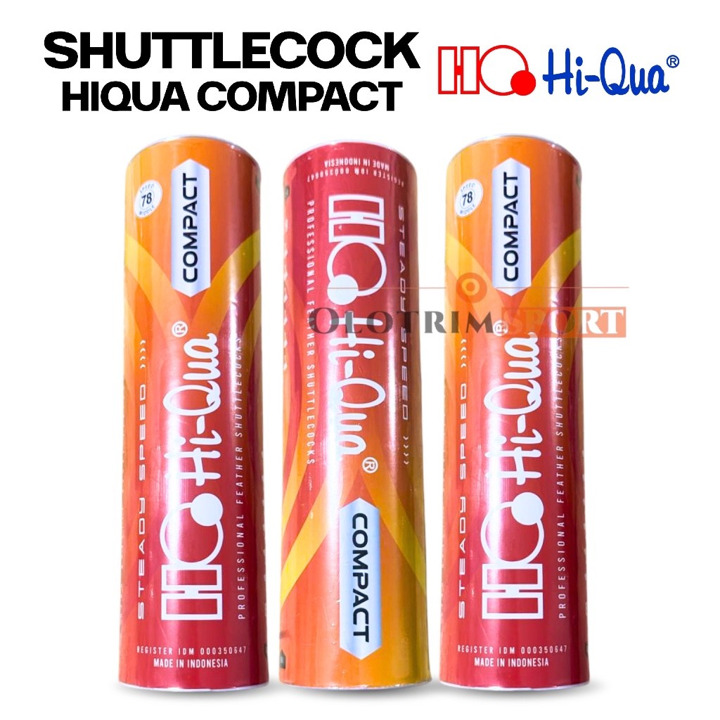 Shuttlecock Badminton HIQUA COMPACT Cock 100% ORIGINAL HIQUA