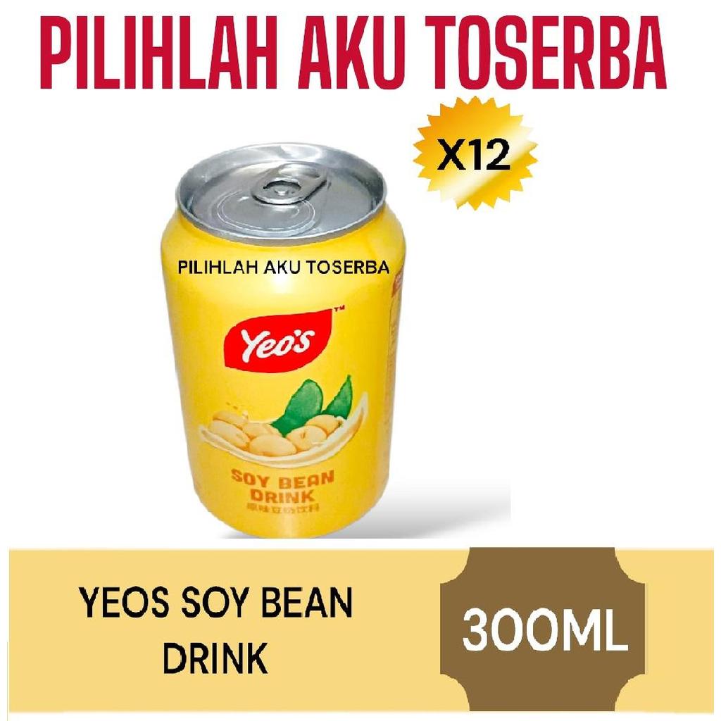 Yeos Susu Kacang Kedelai ( Soya Bean ) 300 ml kemasan Kaleng - ( HARGA 12 KALENG )