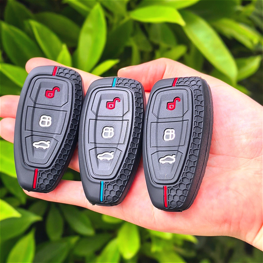 Car Key Pack for Ford ST Line Fiesta Focus Mondeo Ecosport Kuga Puma Edge Escape Metallic Silicone C