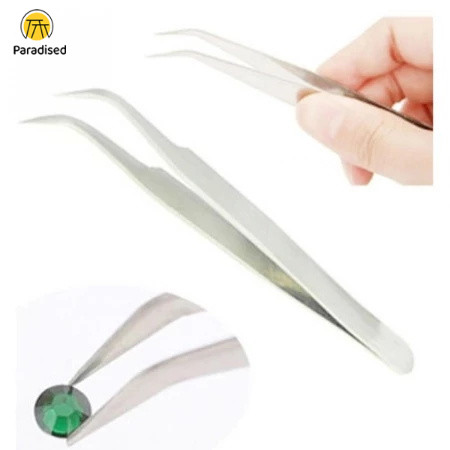 Paradised Pinset Stainless Steel Anti Karat Multifungsi / Pinset Lurus Bengkok / Pinset Bedah Baja T