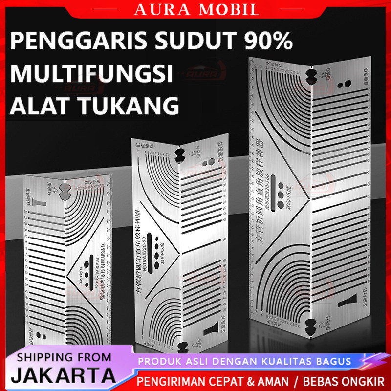 2025 Penggaris cetak cetakan garis lingkar pemotongan sudut siku 90 derajat presisi akurat stainless