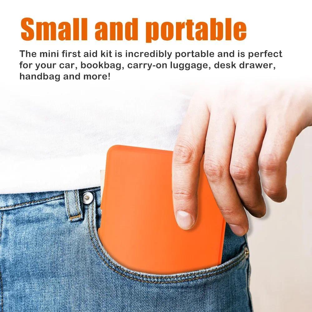 16Pcs Waterproof First Aid Kit Mini Mecal Travel Care Set Wound Cleaning Compact Emergency Supplies 