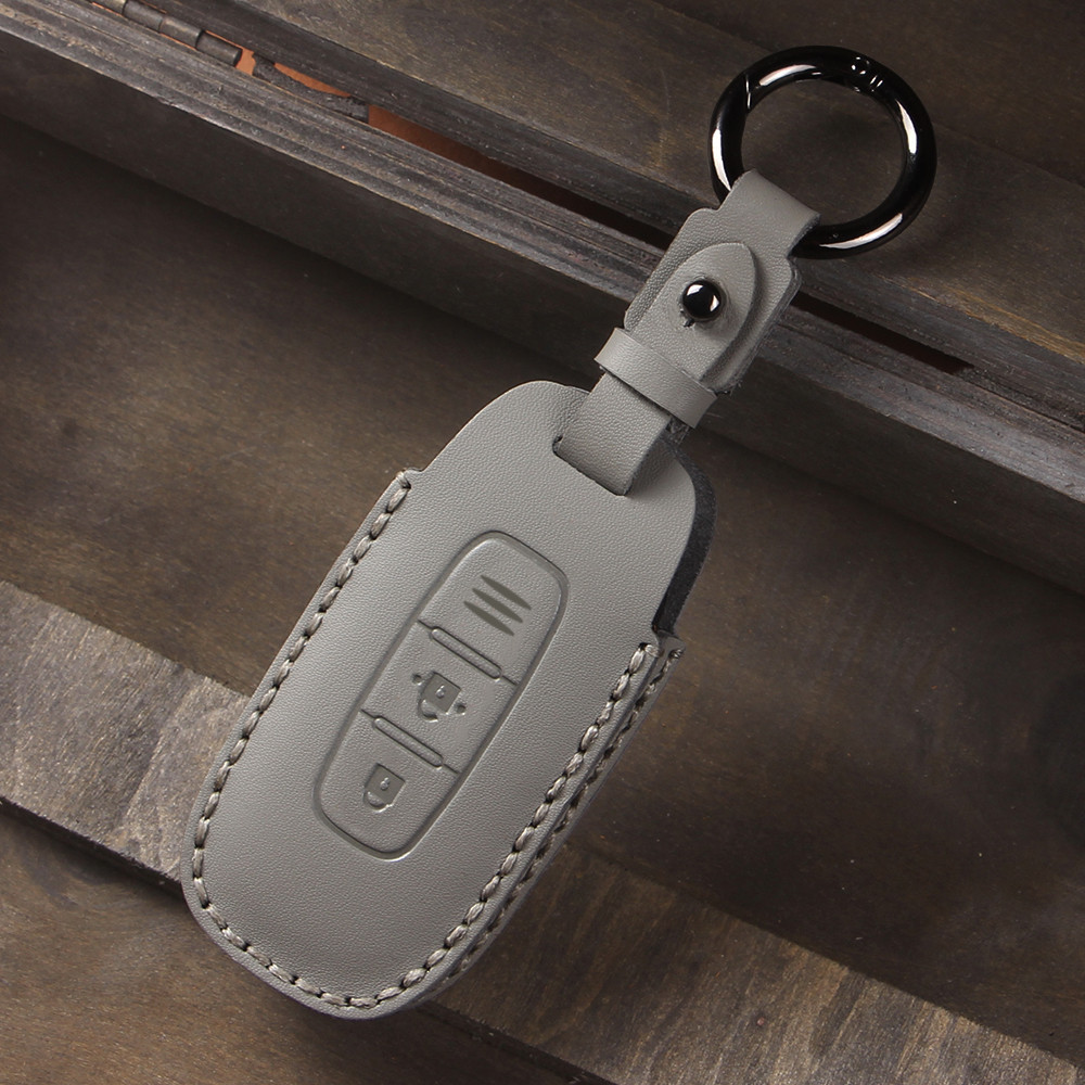 Leather Car Key Case Cover for Nissan Juke 2023 X-trail T33 Qasqhai J12 2022 Ariya Altima Teana2 3 4